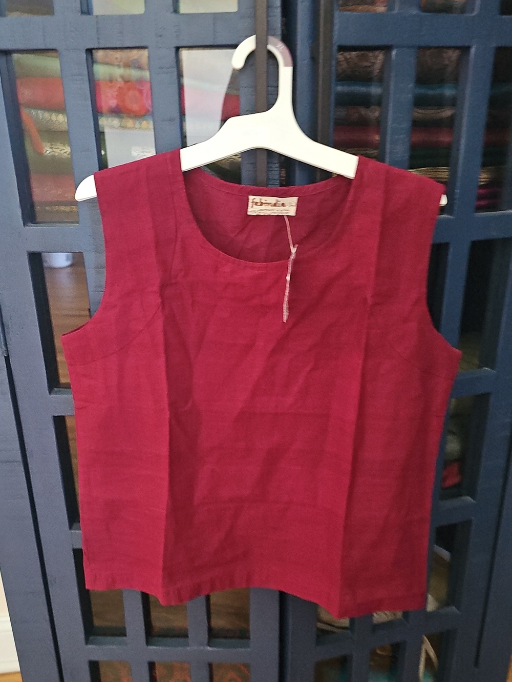 FABINDIA new* Sleeveless Tank in Wine Red